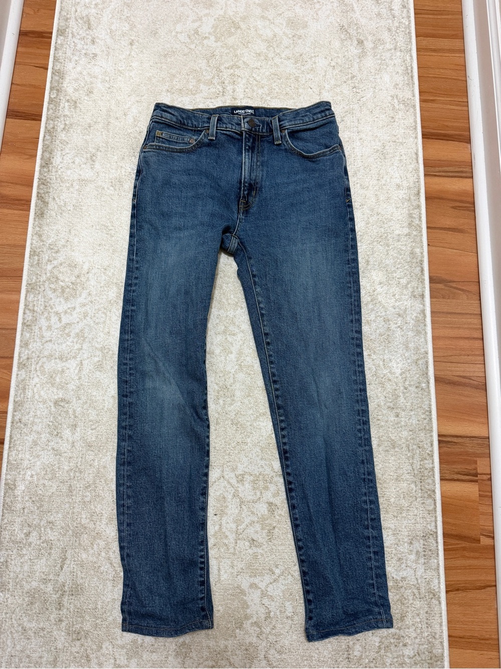 Lands' End Men's Dark Blue Slim Straight Jeans 32x30